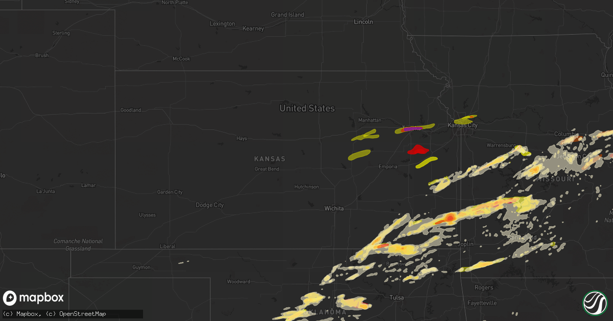 Hail map in Kansas on May 31, 2013