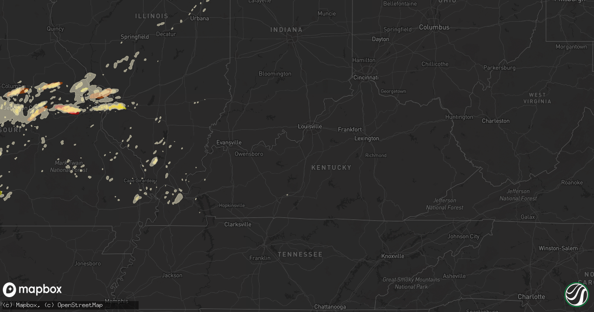 Hail map in Kentucky on May 31, 2013