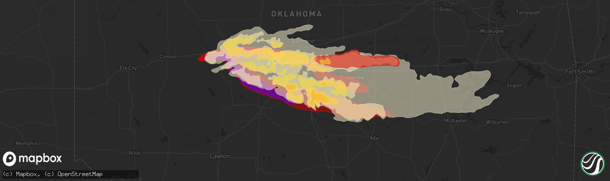 Hail map in Norman, OK on May 31, 2013