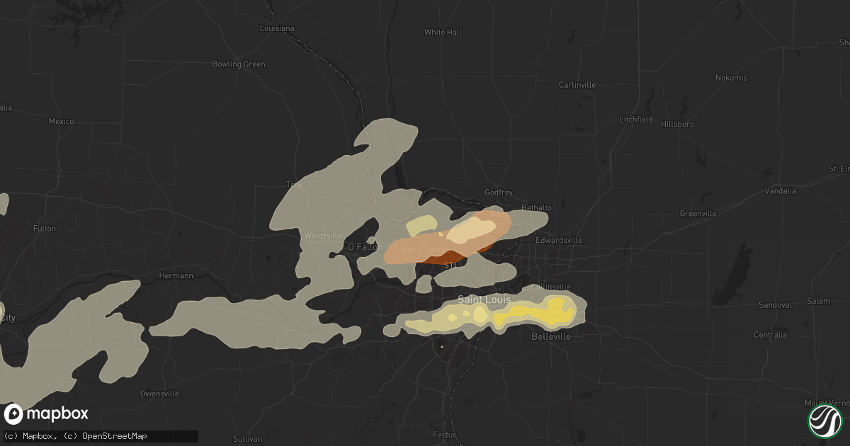 Hail map in Saint Charles, MO on May 31, 2013