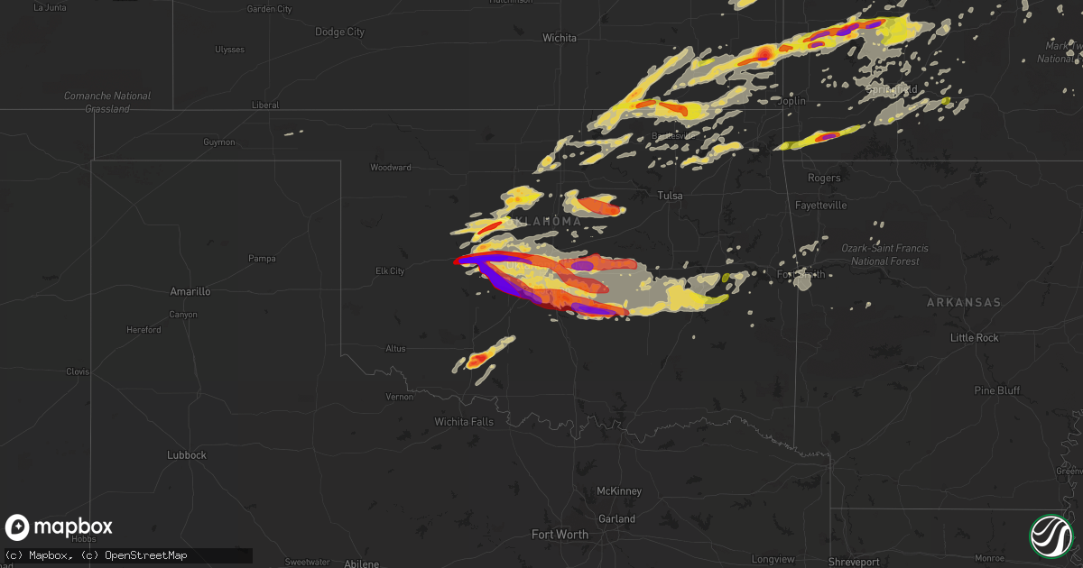 Hail map on May 31, 2013