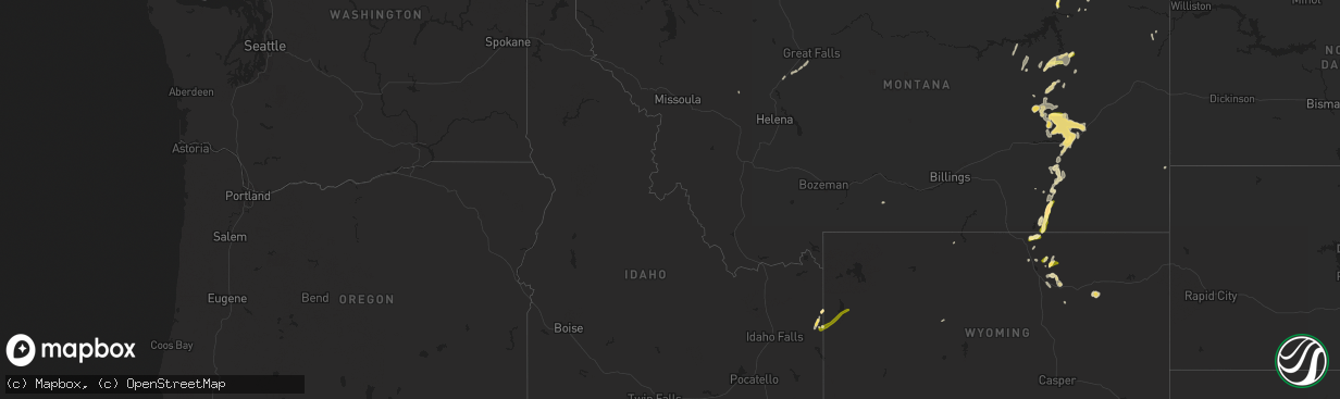 Hail map in Idaho on May 31, 2014