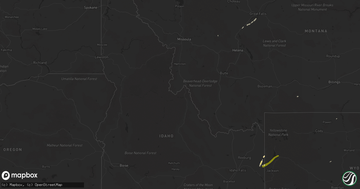 Hail map in Idaho on May 31, 2014