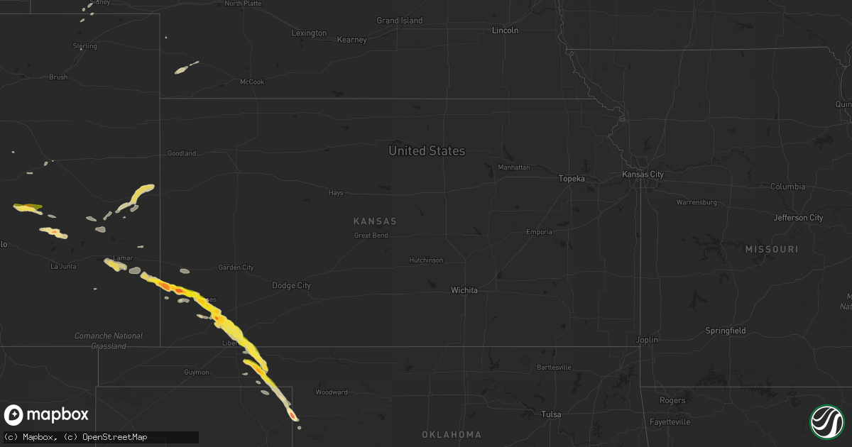 Hail map in Kansas on May 31, 2014