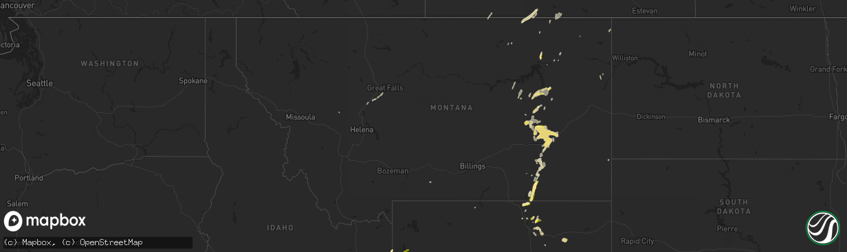 Hail map in Montana on May 31, 2014