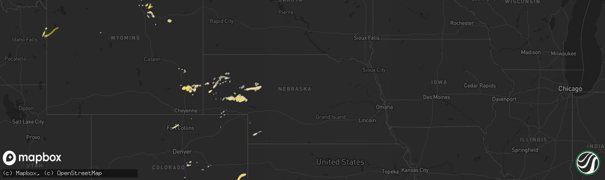 Hail map in Nebraska on May 31, 2014