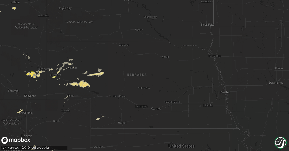 Hail map in Nebraska on May 31, 2014