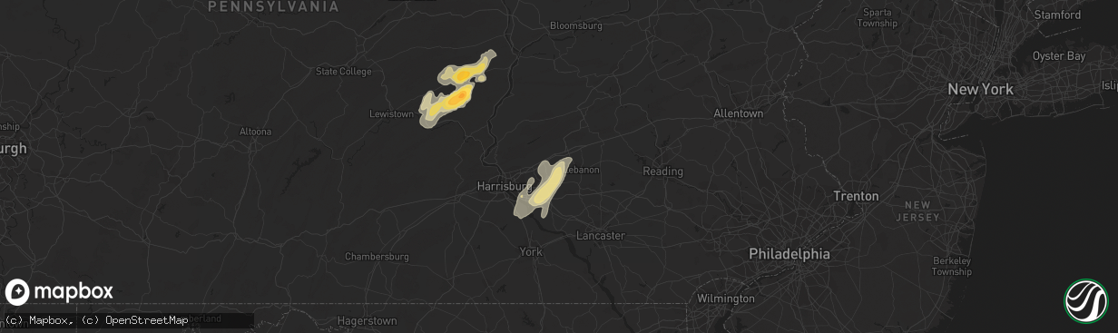 Hail map in Annville, PA on May 31, 2015