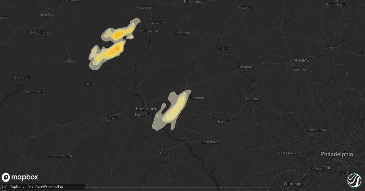 Hail map in Annville, PA on May 31, 2015