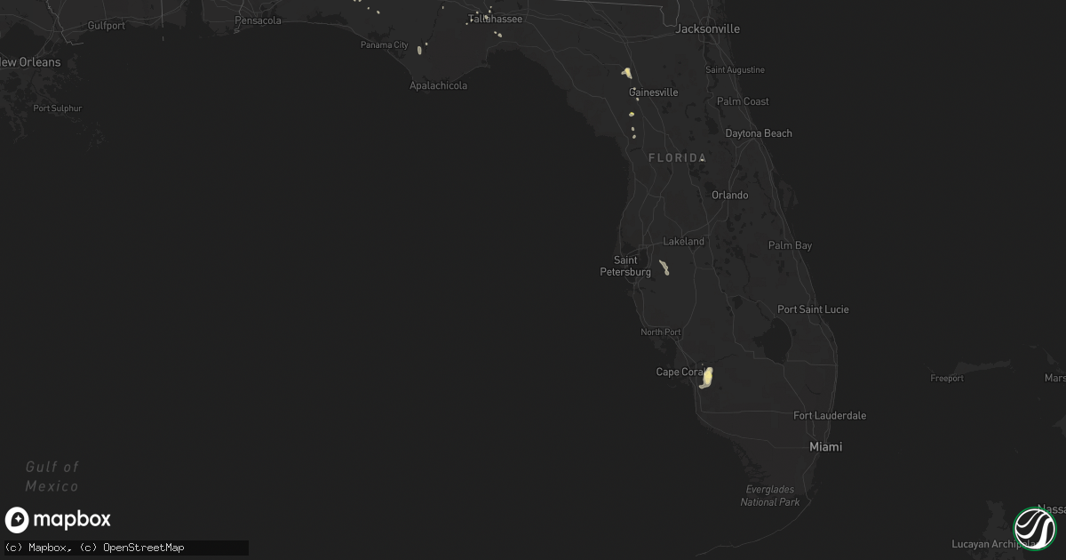 Hail map in Florida on May 31, 2015