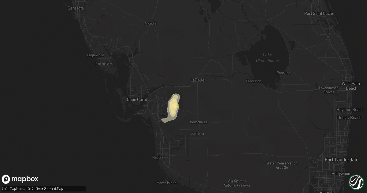 Hail map in Lehigh Acres, FL on May 31, 2015