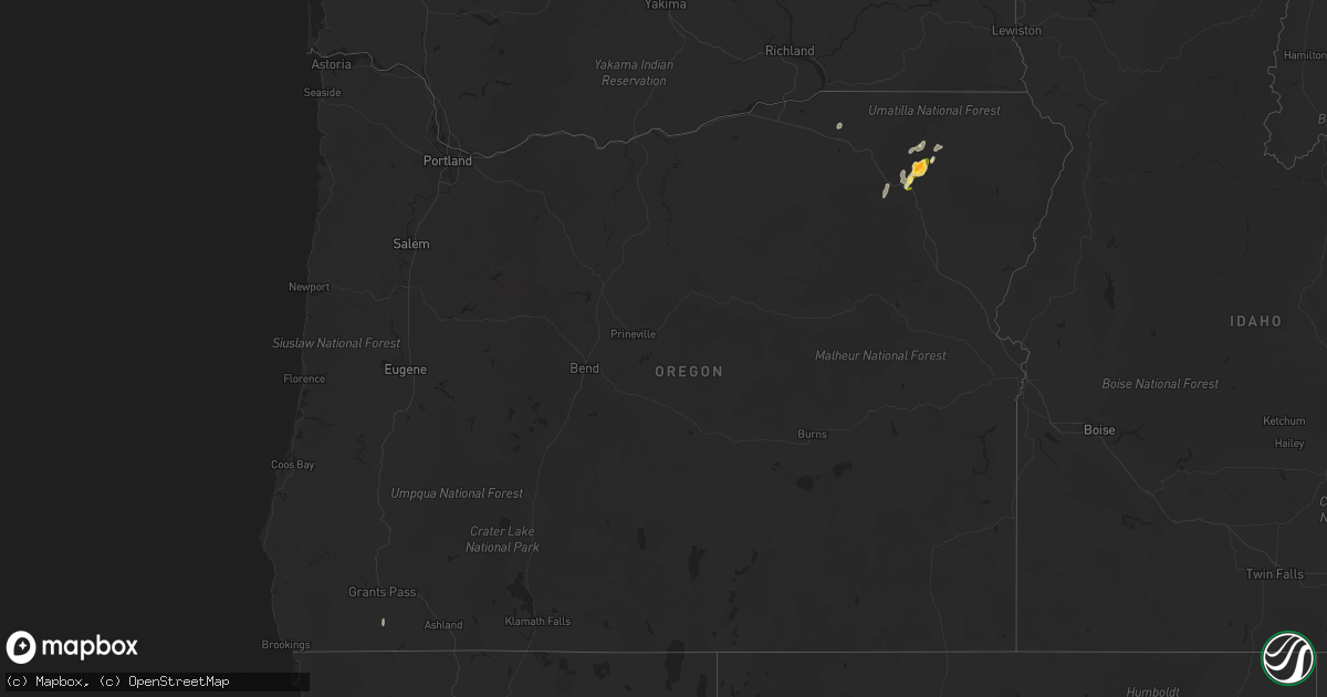Hail map in Oregon on May 31, 2015