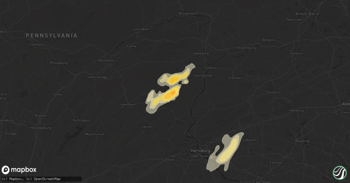 Hail map in Richfield, PA on May 31, 2015