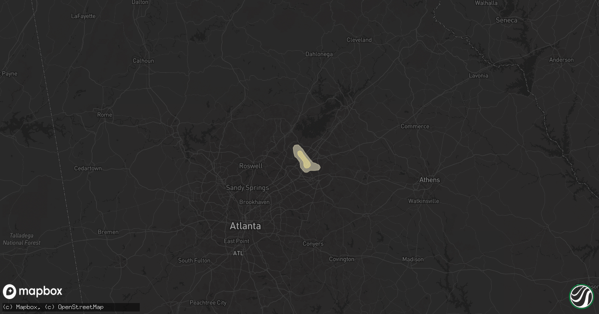 Hail map in Suwanee, GA on May 31, 2015