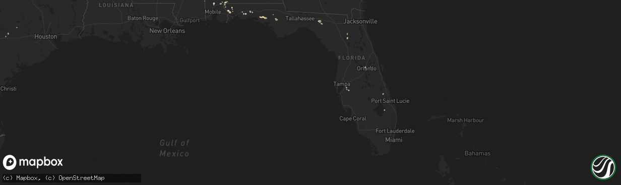 Hail map in Florida on May 31, 2016