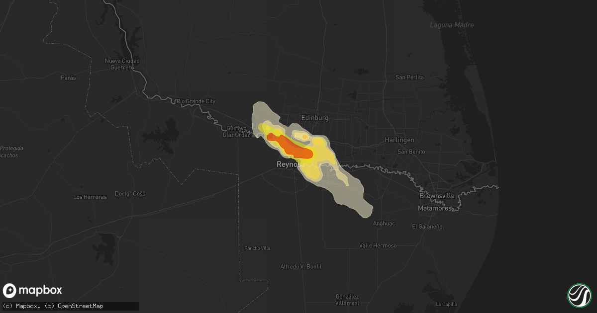 Hail map in Hidalgo, TX on May 31, 2016