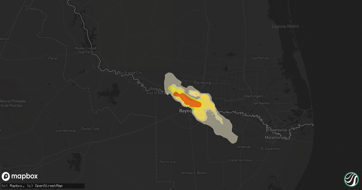 Hail map in Mission, TX on May 31, 2016