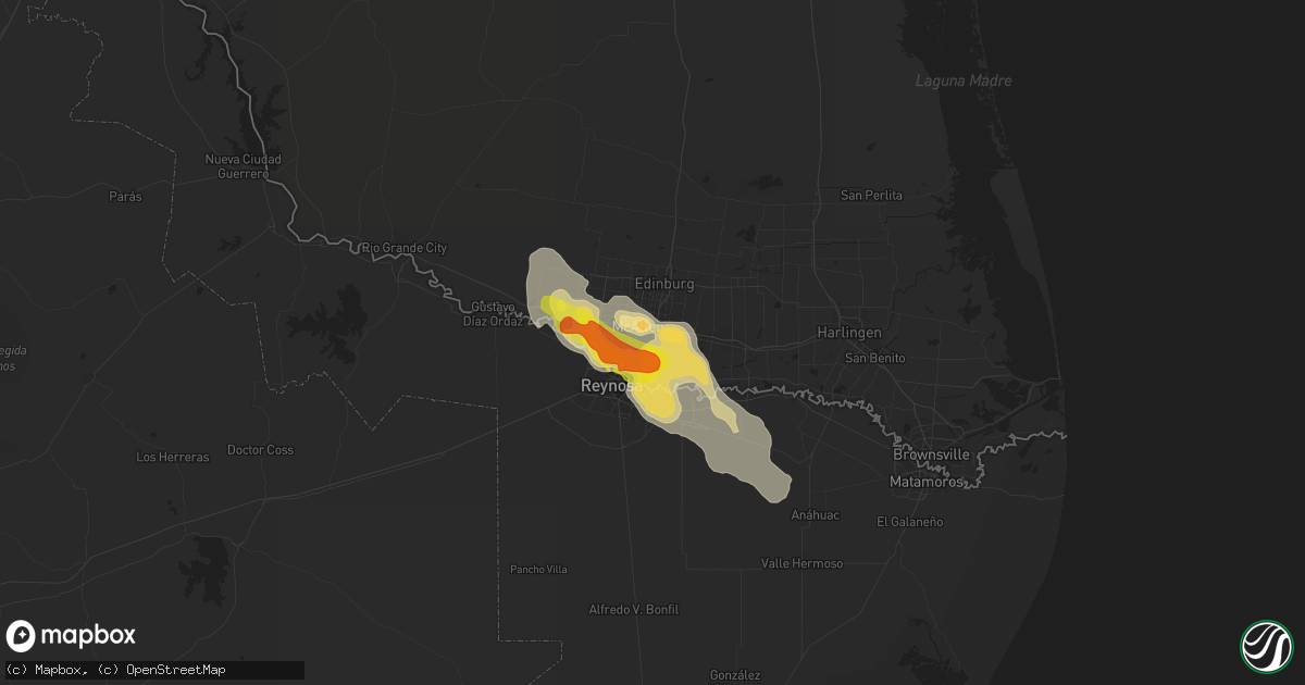 Hail map in Pharr, TX on May 31, 2016
