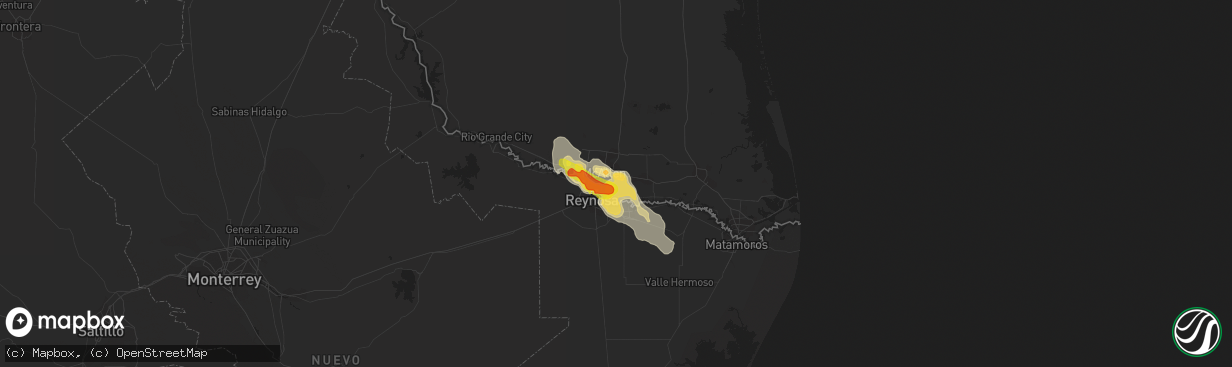 Hail map in San Juan, TX on May 31, 2016