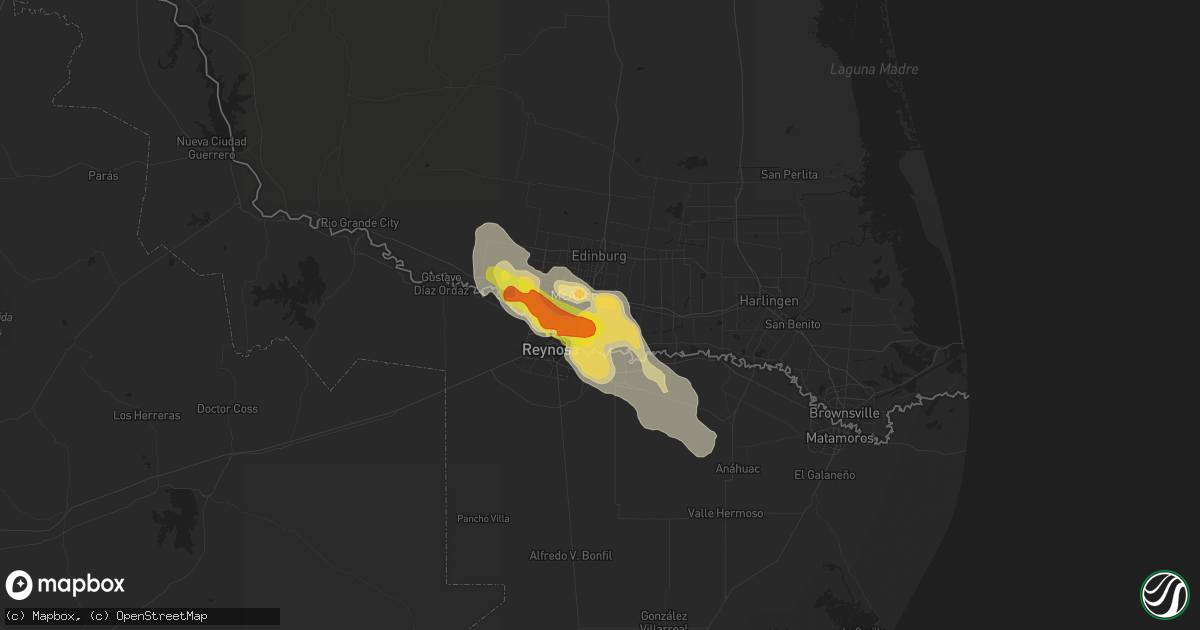 Hail map in San Juan, TX on May 31, 2016