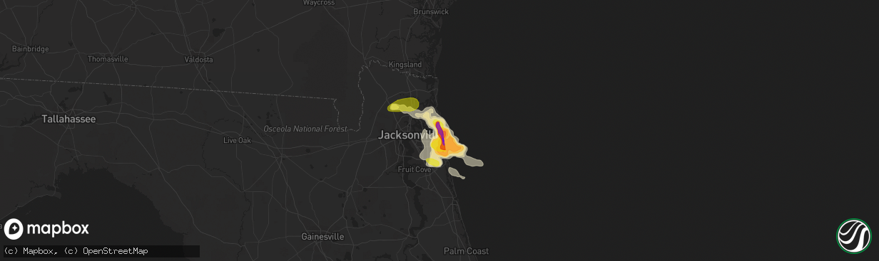 Hail map in Atlantic Beach, FL on May 31, 2017