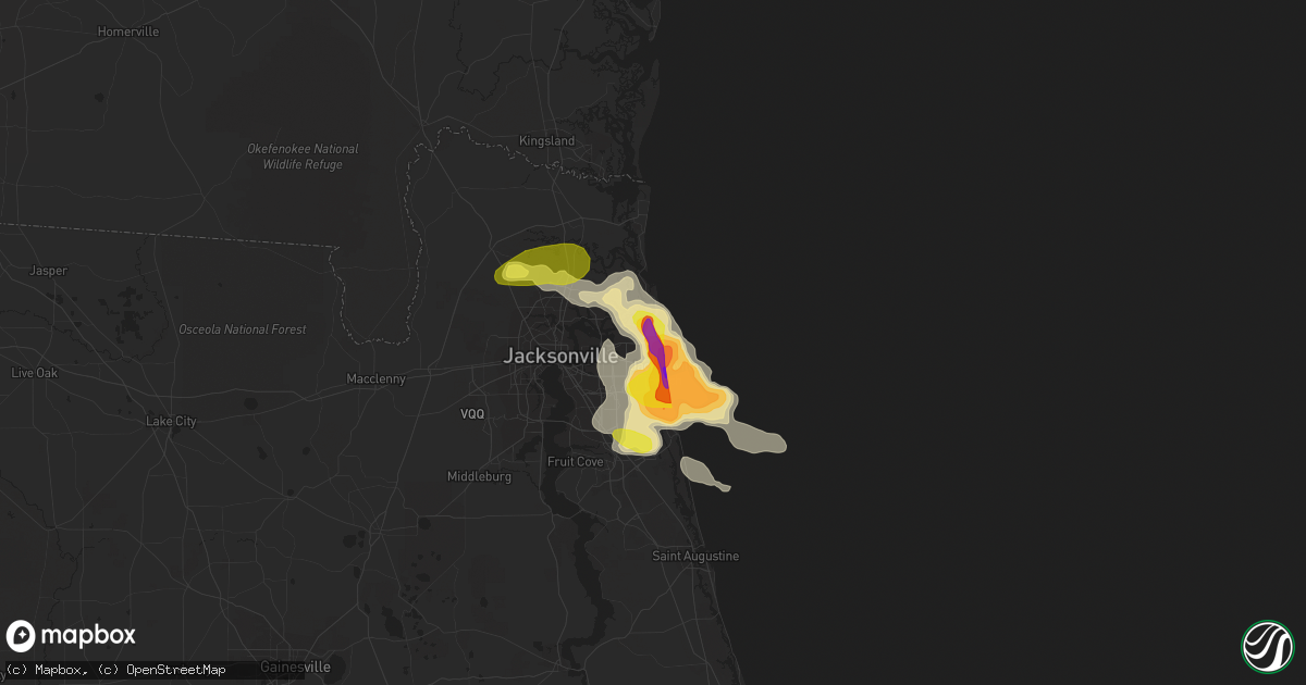 Hail map in Atlantic Beach, FL on May 31, 2017