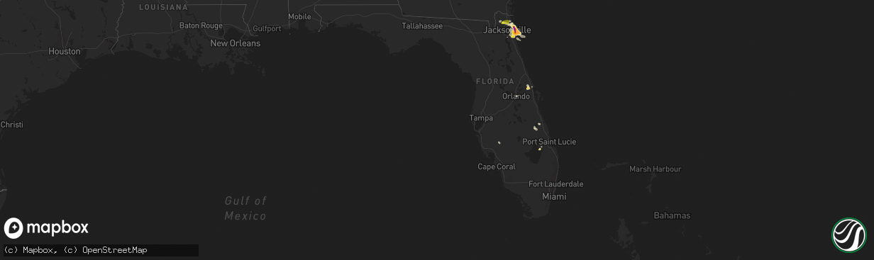 Hail map in Florida on May 31, 2017