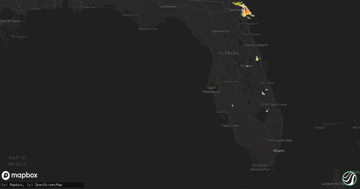 Hail map in Florida on May 31, 2017