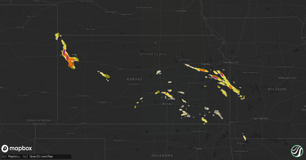 Hail map in Kansas on May 31, 2017