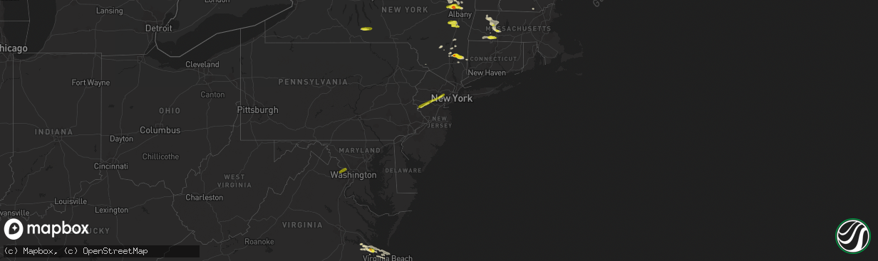 Hail map in New Jersey on May 31, 2017