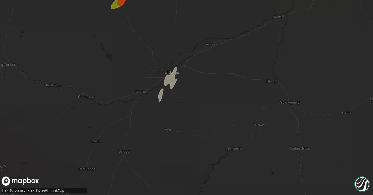 Hail map in Billings, MT on May 31, 2018