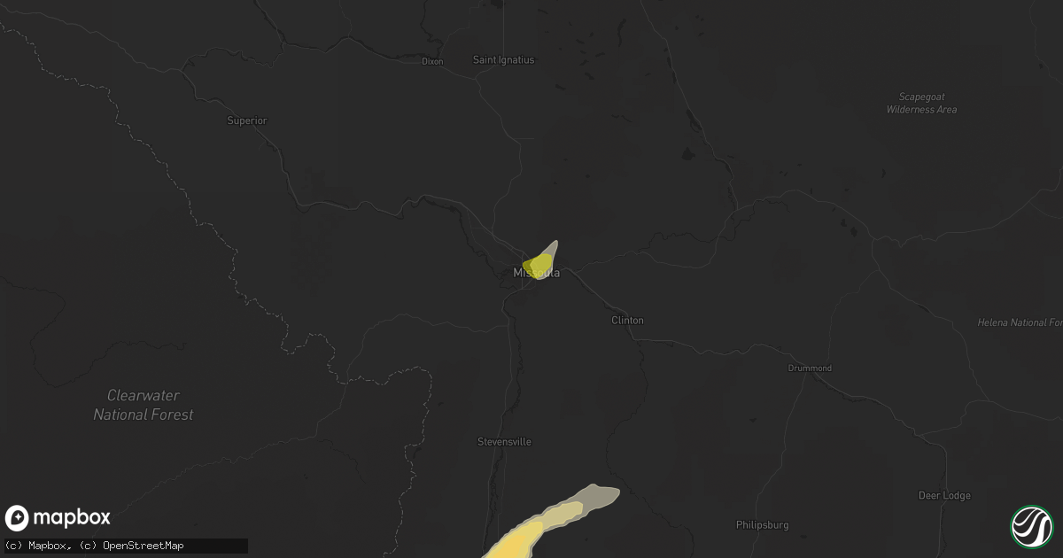 Hail map in Missoula, MT on May 31, 2018