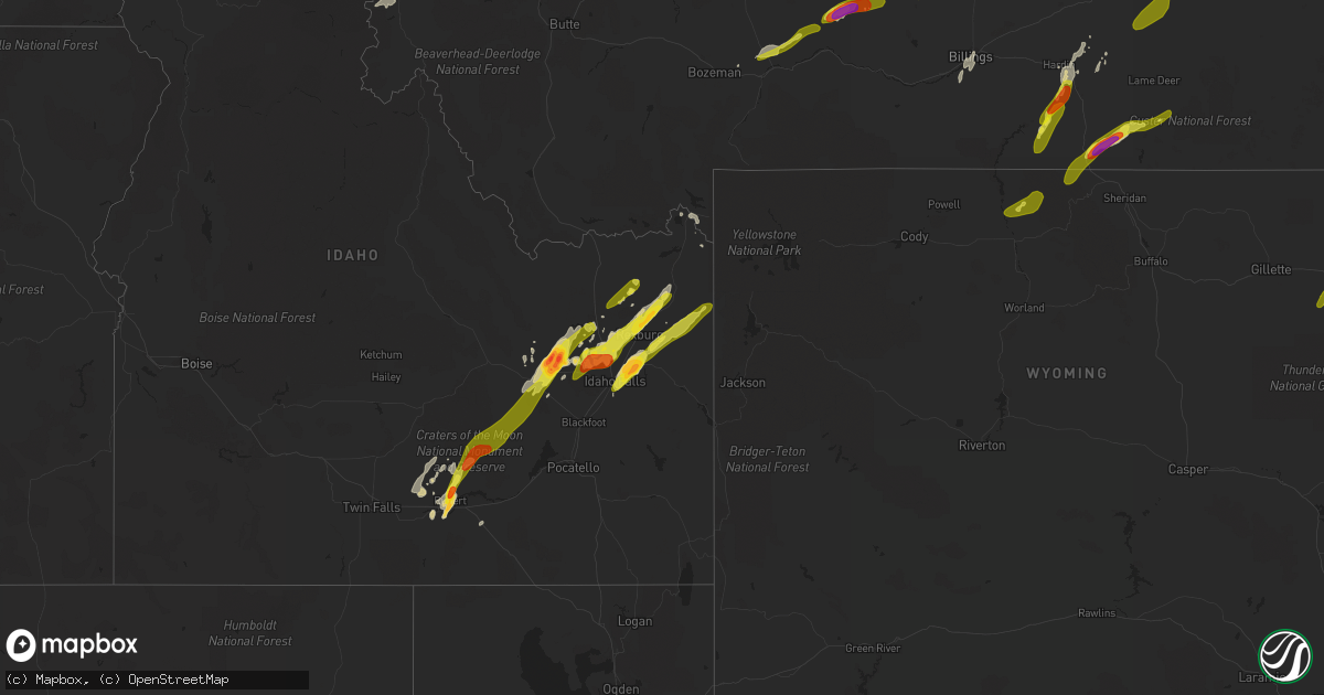 Hail map on May 31, 2018