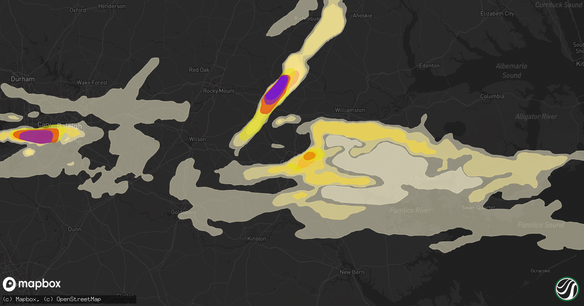 Hail map in Greenville, NC on May 31, 2019
