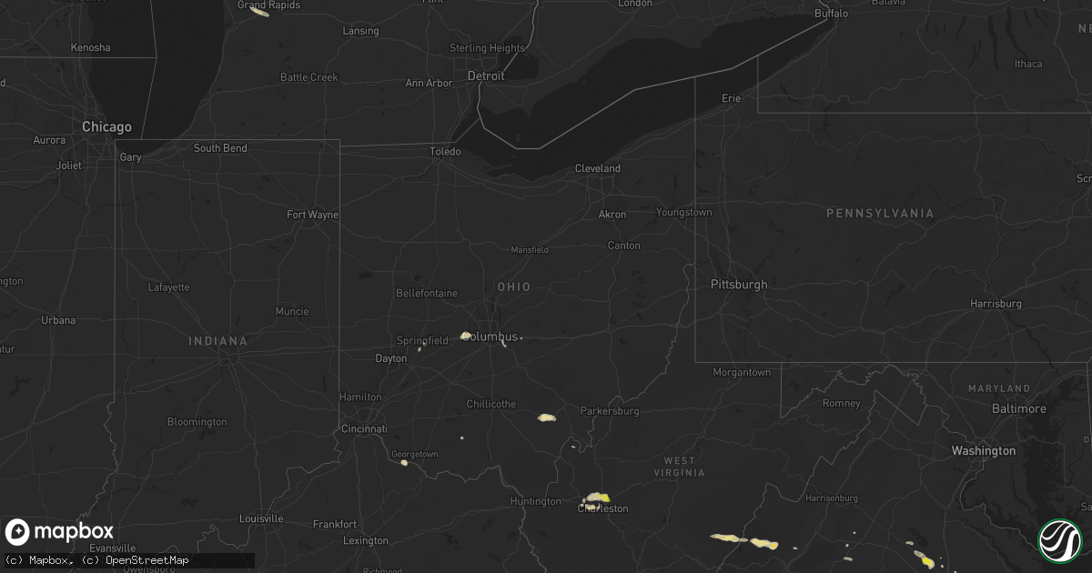 Hail map in Ohio on May 31, 2019