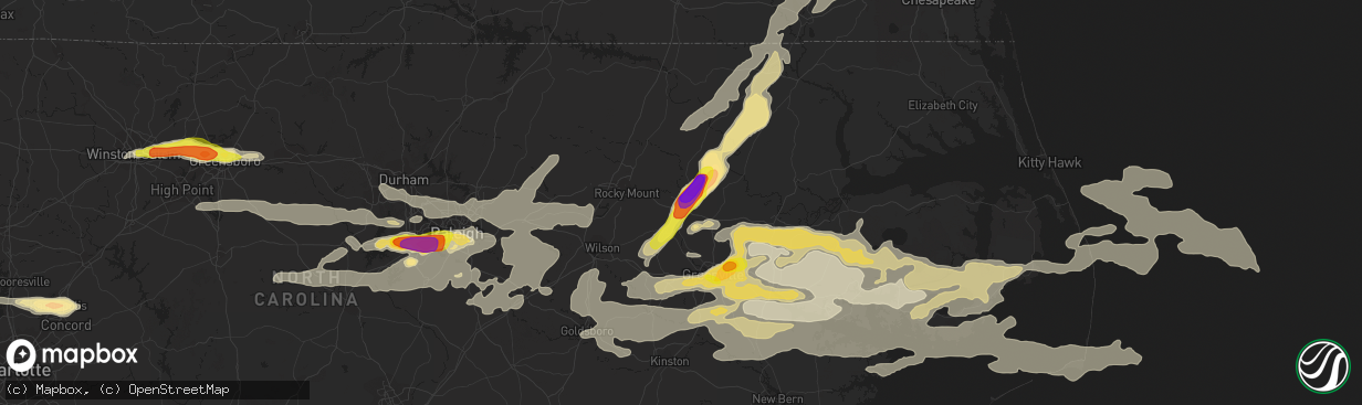 Hail map in Tarboro, NC on May 31, 2019