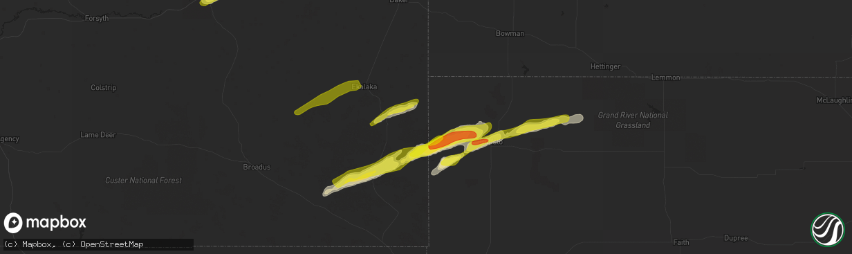 Hail map in Camp Crook, SD on May 31, 2020