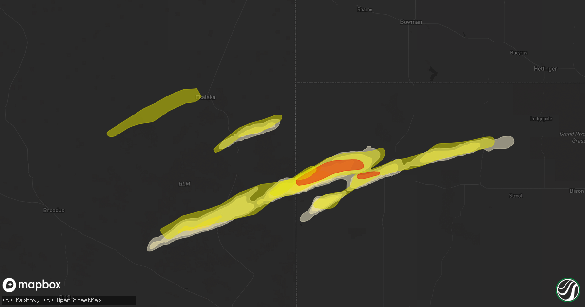 Hail map in Camp Crook, SD on May 31, 2020
