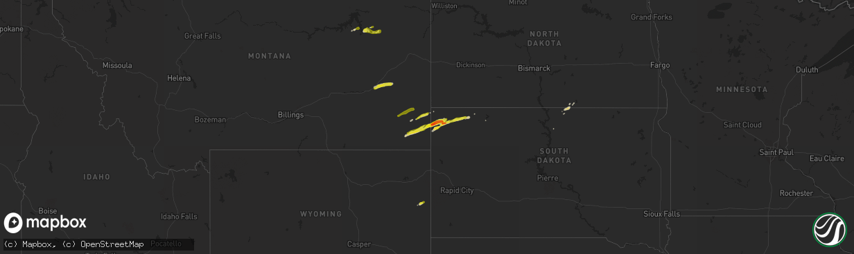 Hail map on May 31, 2020