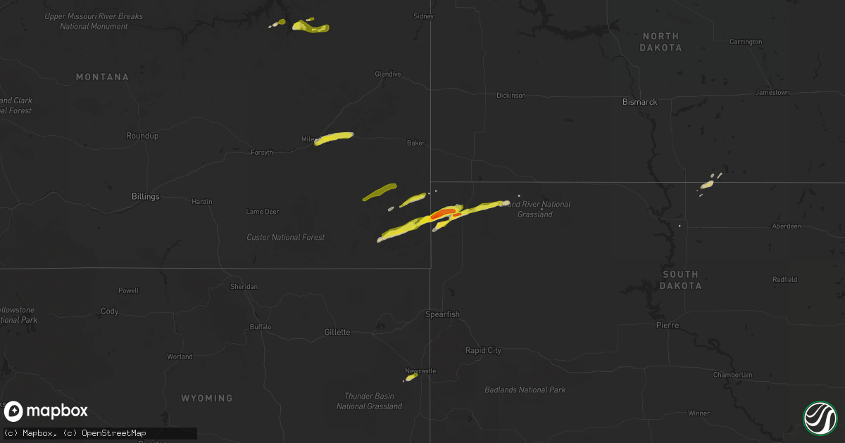 Hail map on May 31, 2020