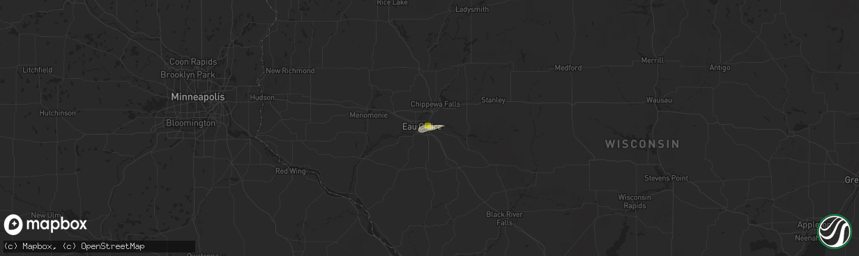 Hail map in Altoona, WI on May 31, 2021