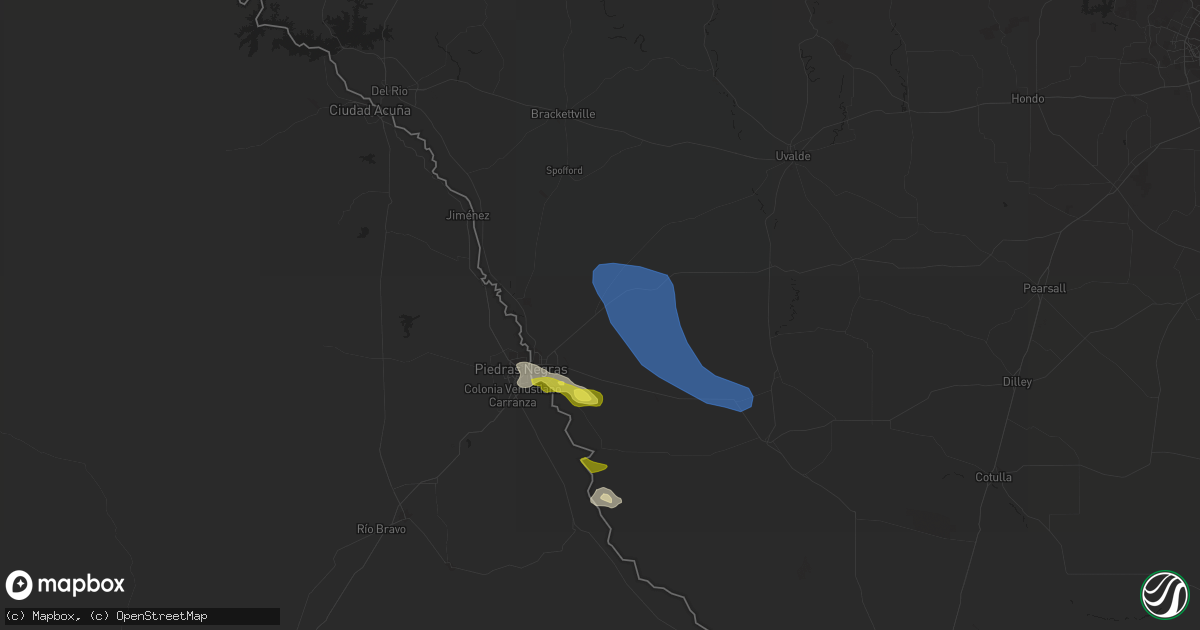 Hail map in Eagle Pass, TX on May 31, 2021