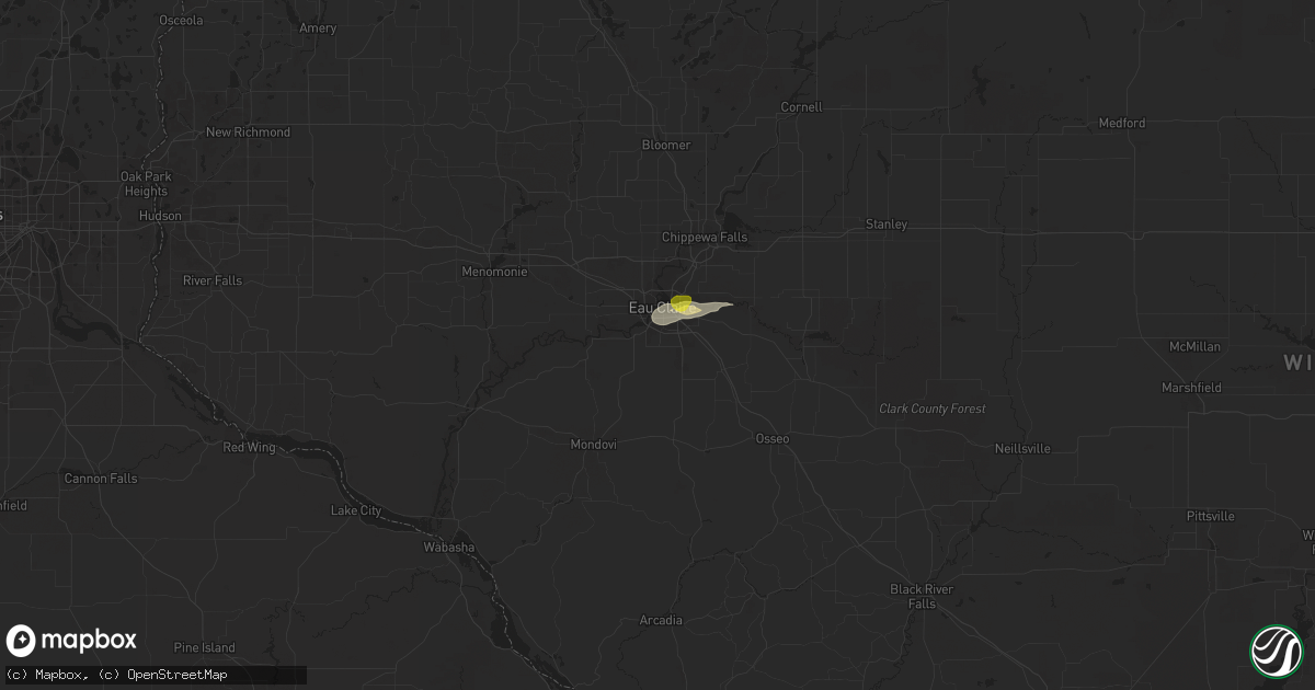 Hail map in Eau Claire, WI on May 31, 2021