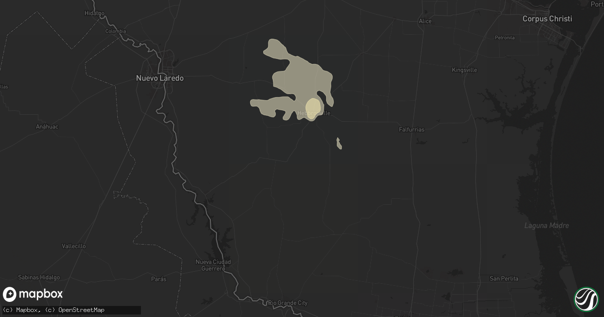 Hail map in Hebbronville, TX on May 31, 2021
