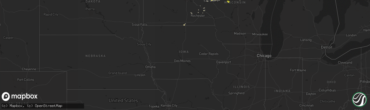 Hail map in Iowa on May 31, 2021