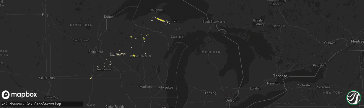 Hail map in Michigan on May 31, 2021