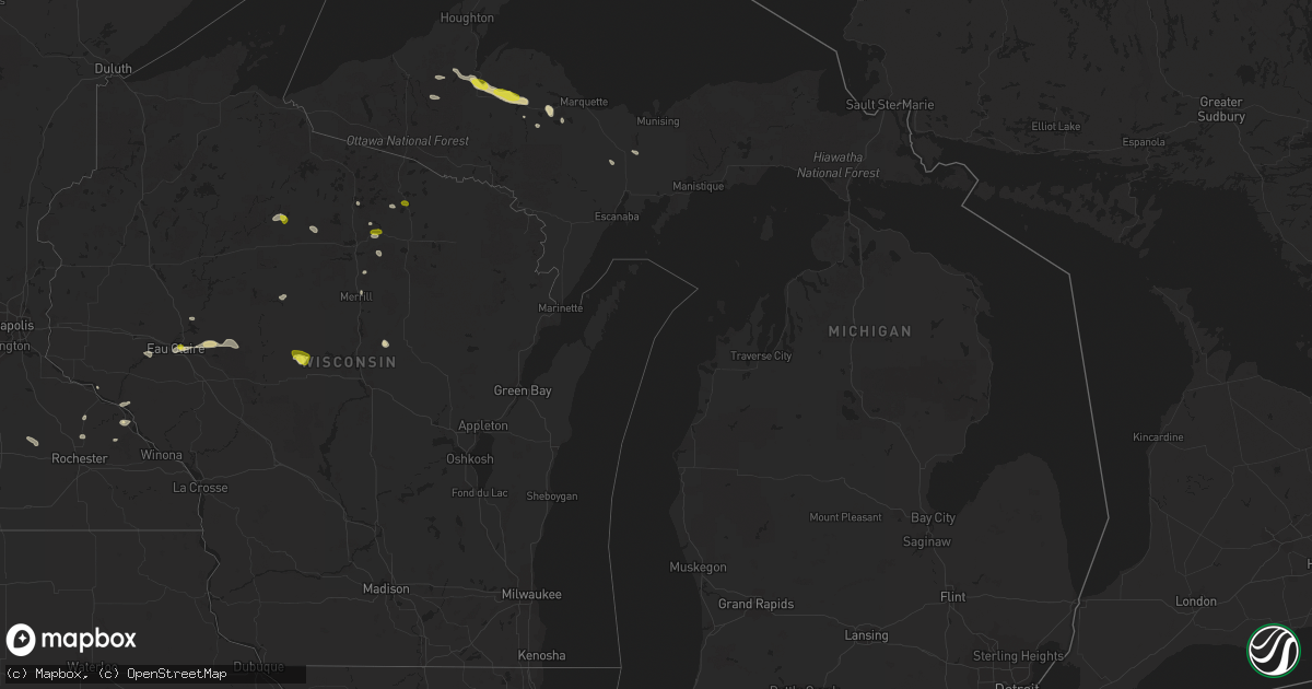 Hail map in Michigan on May 31, 2021