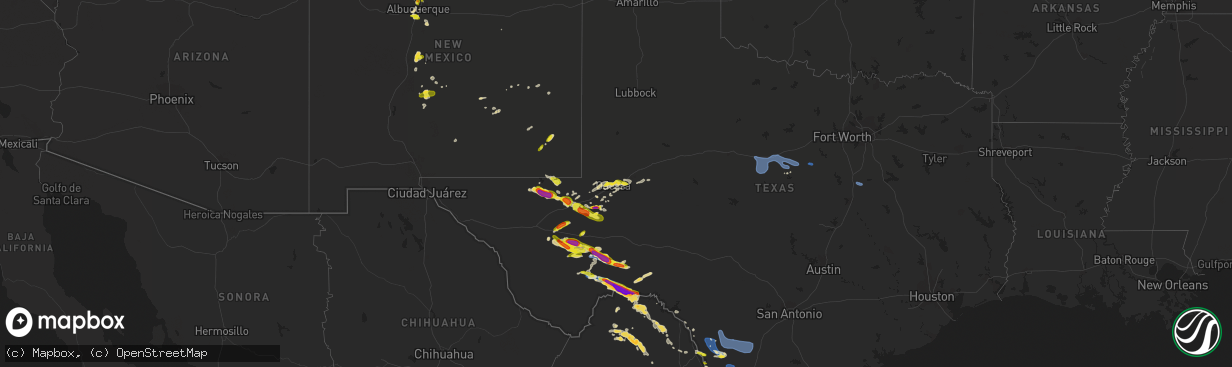 Hail map on May 31, 2021