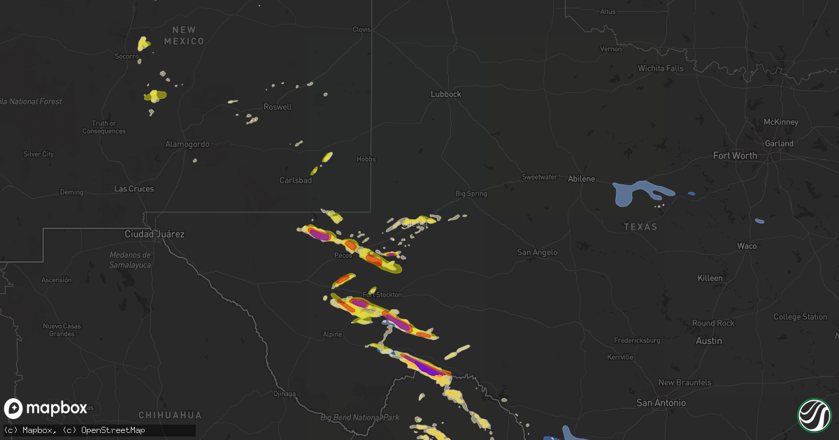 Hail map on May 31, 2021