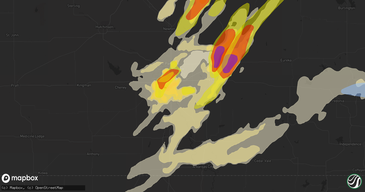 Hail map in Derby, KS on May 31, 2022